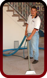 Chris cleaning carpets